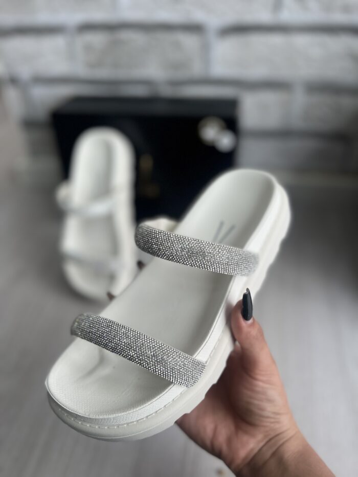 papete 2 tiras brilho off white vizzano 6459 110 papete 2 tiras brilho off white vizzano 6459 110