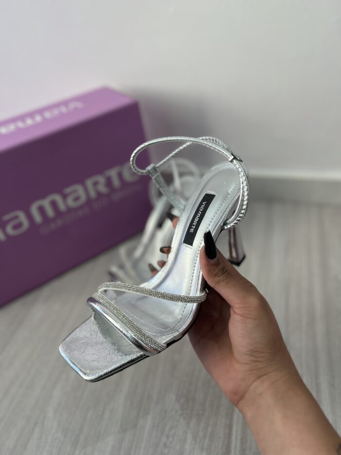 sandalia salto fino strass prata via marte 298 003 01 sandalia salto fino strass prata via marte 298 003 01