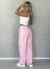 calca pantalona jogger yas rosa