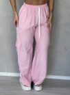 calca pantalona jogger yas rosa