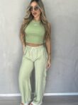 calca pantalona jogger yas verde