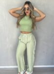 calca pantalona jogger yas verde