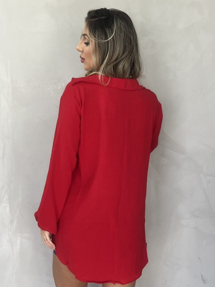chemise com cropped vermelho chemise com cropped vermelho