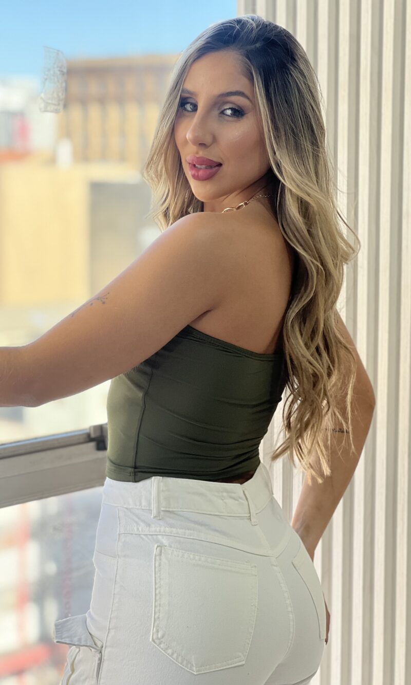 top kally verde militar top kally verde militar