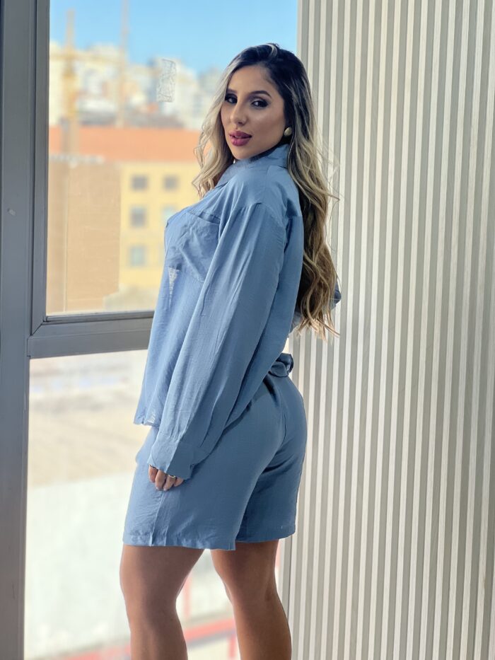 conjunto chemise julia azul conjunto chemise julia azul