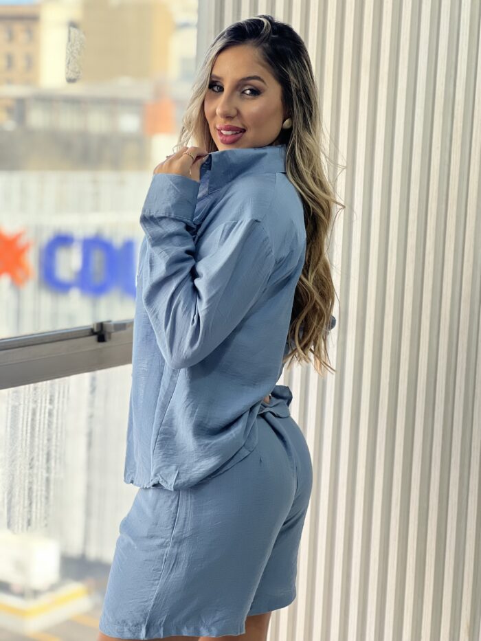 conjunto chemise julia azul conjunto chemise julia azul