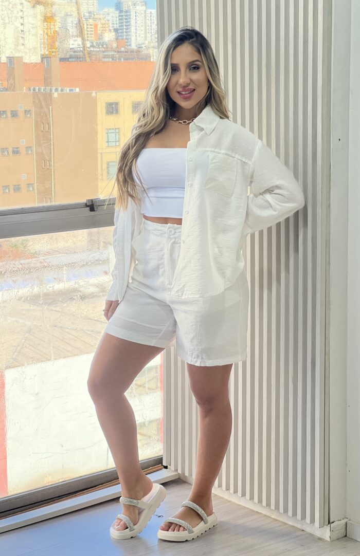 conjunto chemise julia off white conjunto chemise julia off white