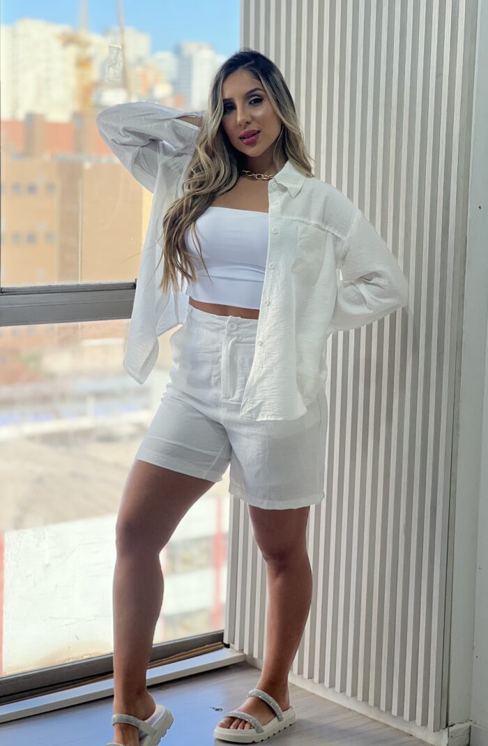 conjunto chemise julia off white conjunto chemise julia off white