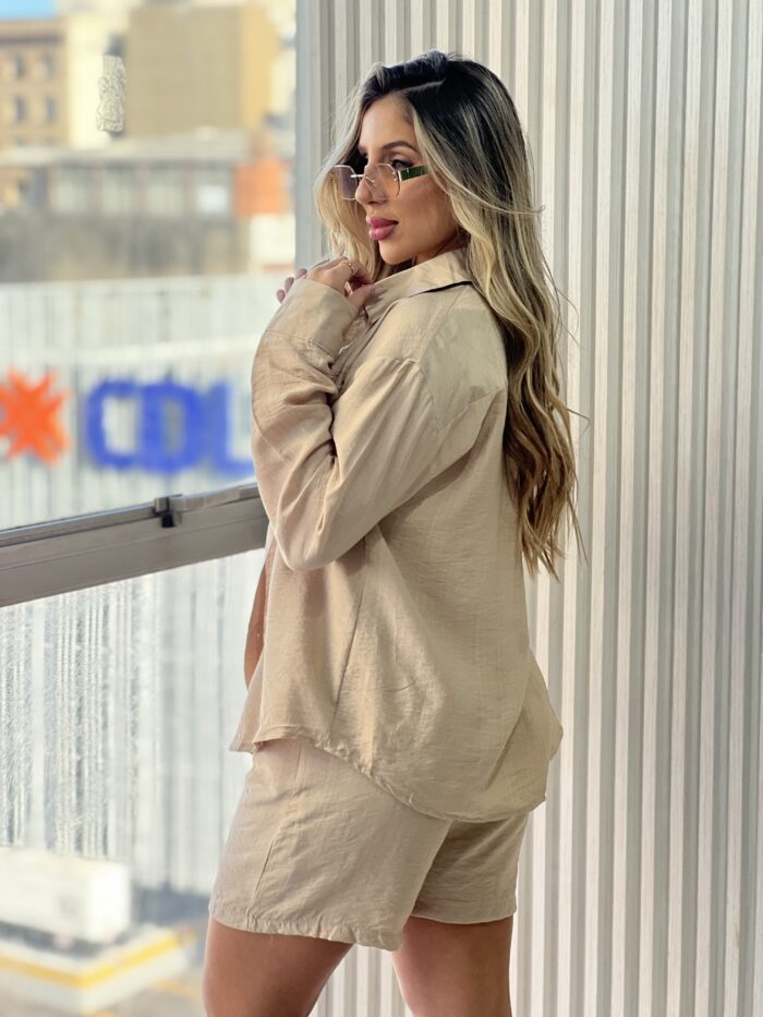 conjunto chemise julia bege conjunto chemise julia bege