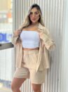 conjunto chemise julia bege