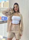 conjunto chemise julia bege