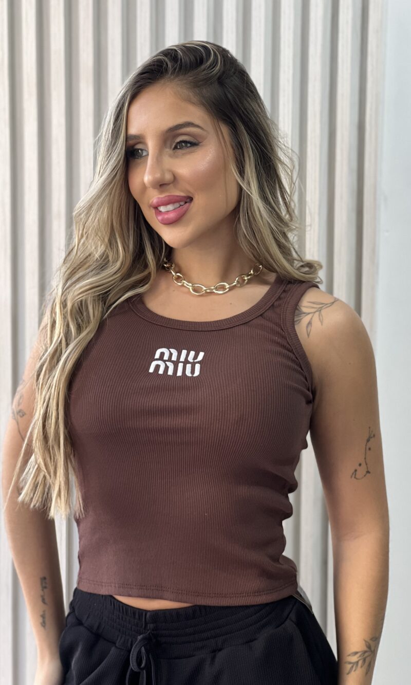 regata miu miu marrom