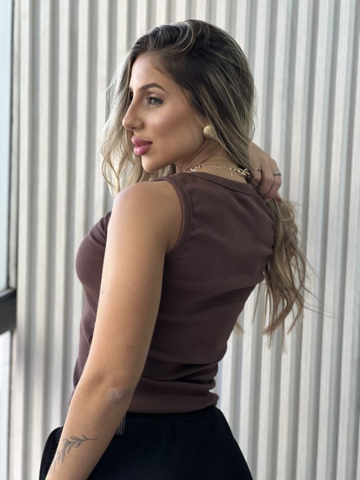 regata miu miu marrom regata miu miu marrom