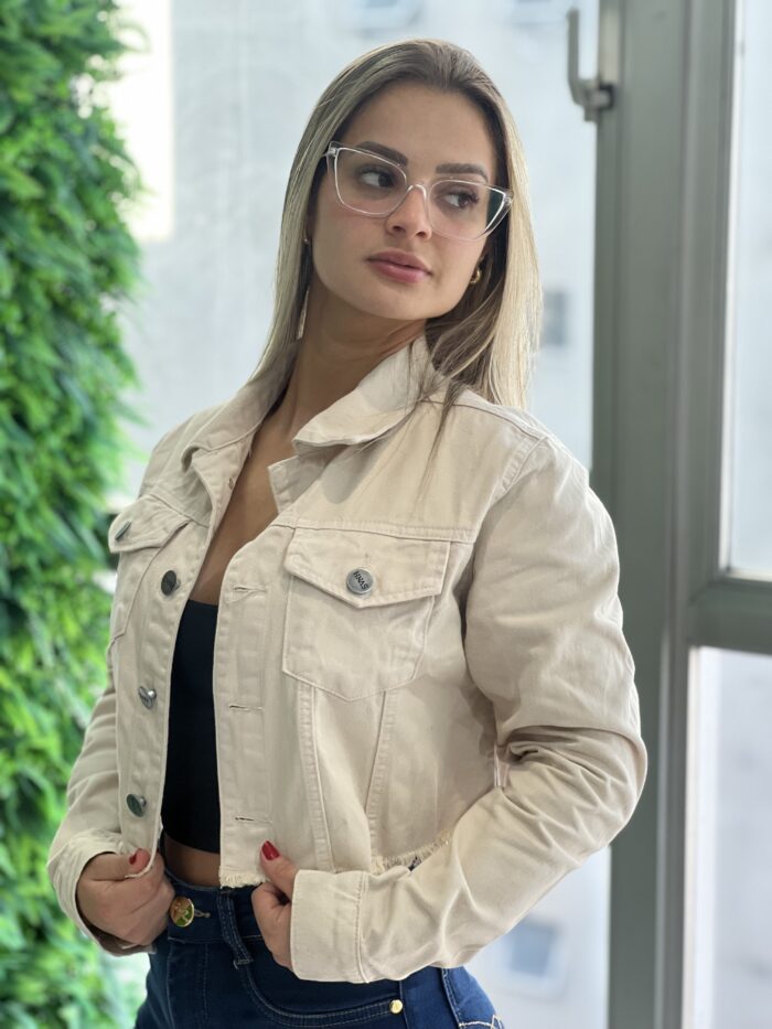 jaqueta jeans morana bege jaqueta jeans morana bege