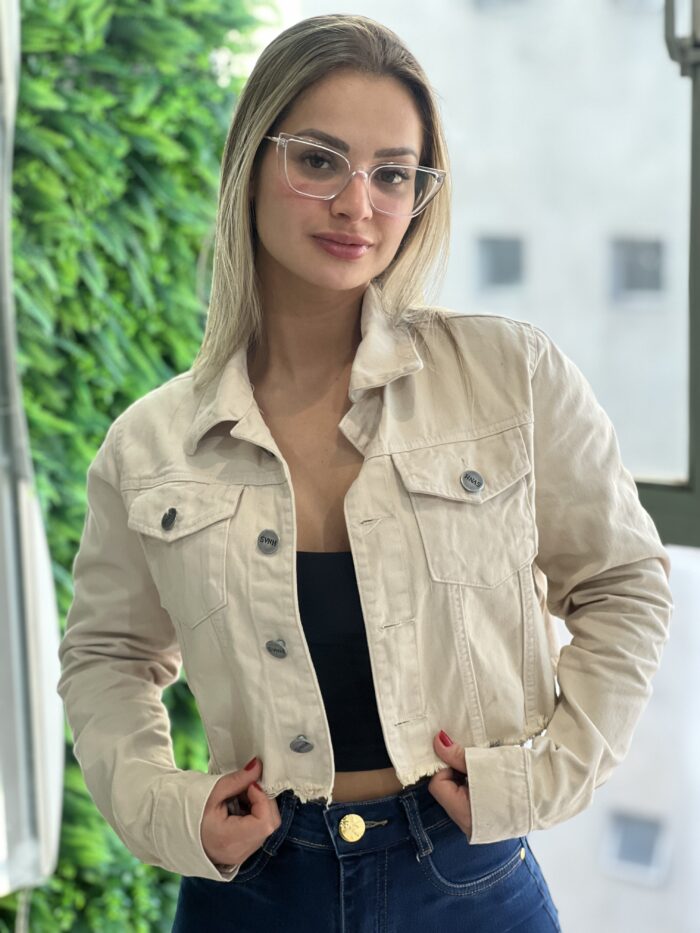 jaqueta jeans morana bege jaqueta jeans morana bege