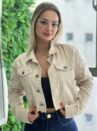 jaqueta jeans morana bege