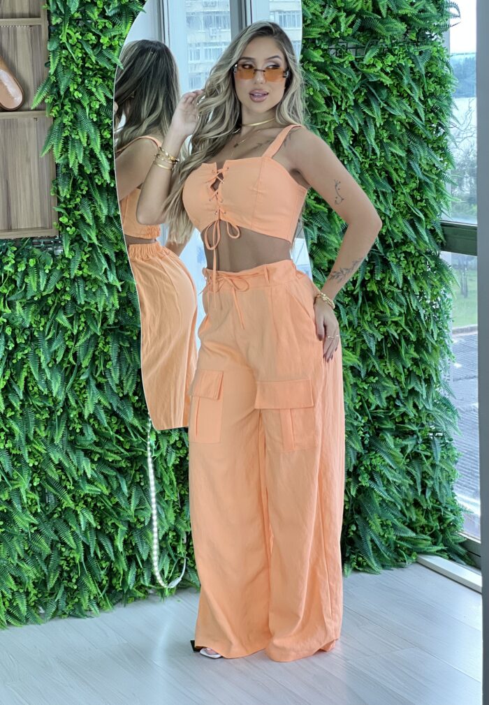 conjunto poliana laranja conjunto poliana laranja