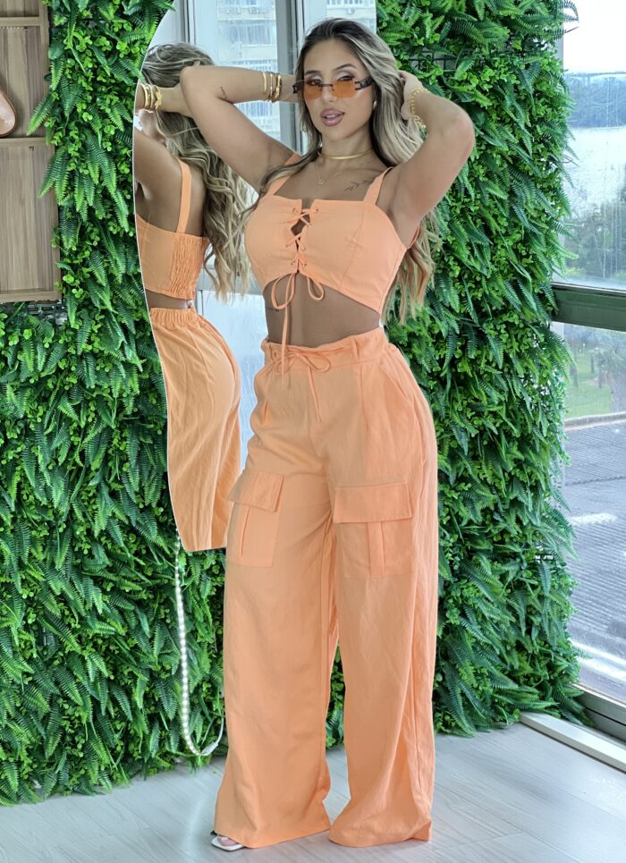 conjunto poliana laranja conjunto poliana laranja