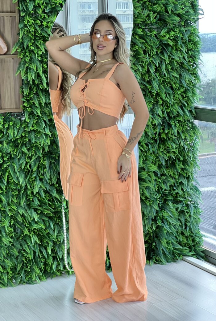 conjunto poliana laranja conjunto poliana laranja