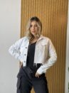 jaqueta jeans mell branco