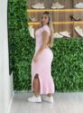 vestido midi modal ligia rosa bebe