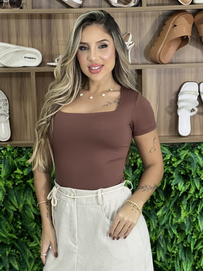 blusa poliamida tania marrom blusa poliamida tania marrom