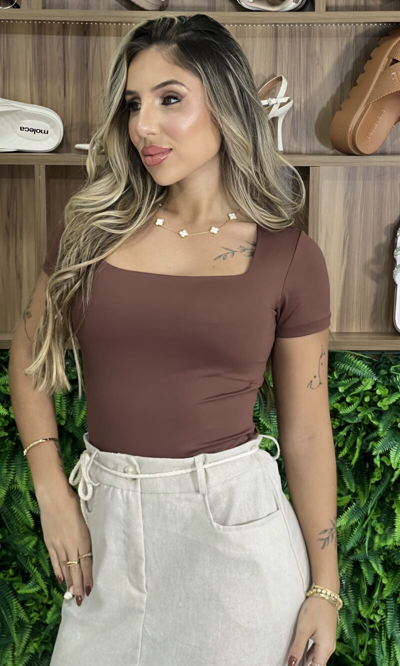 blusa poliamida tania marrom