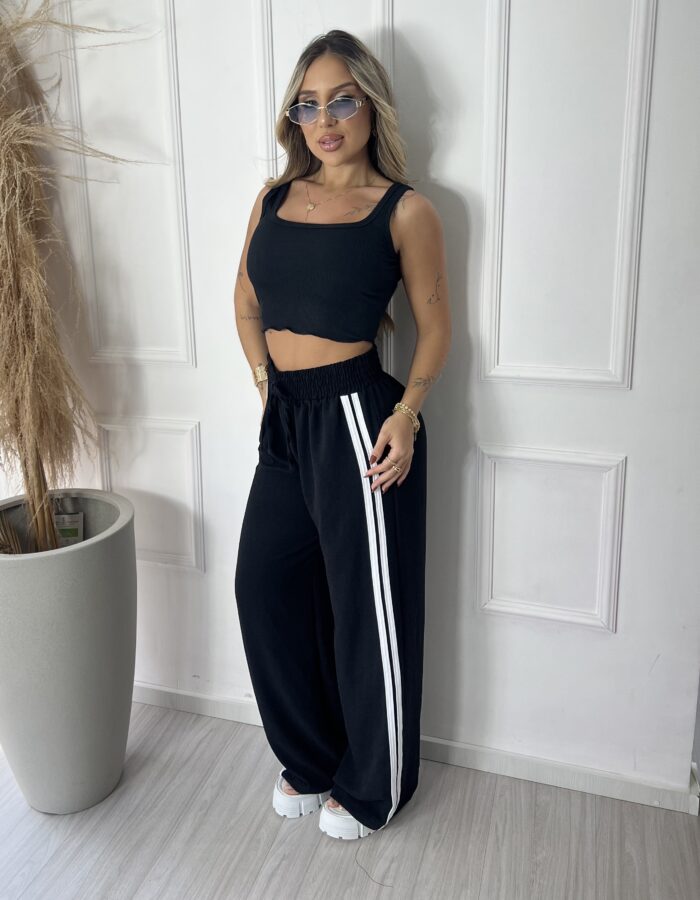 black calca listras duda preto black calca listras duda preto