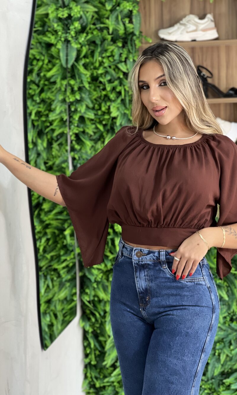 cropped ciganinha fran marrom cropped ciganinha fran marrom