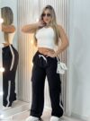 calca pantalona jogger yas preto