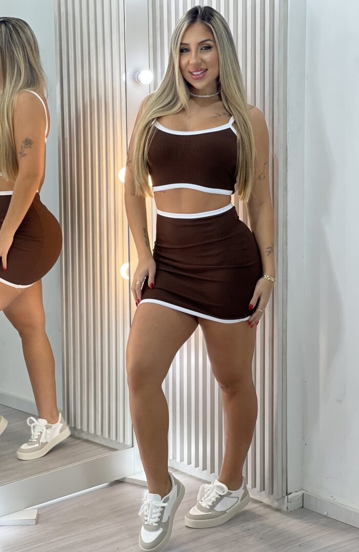 conjunto kika marrom conjunto kika marrom