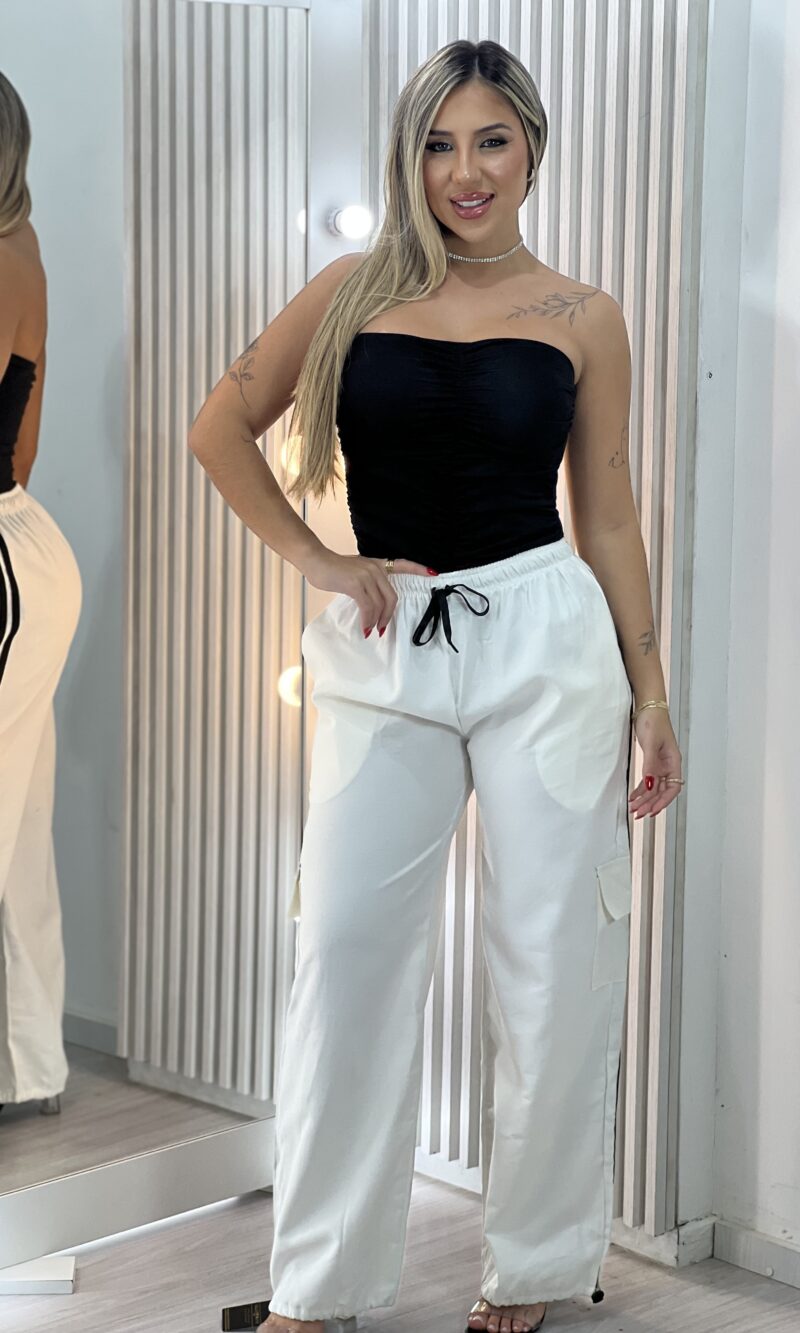 calca pantalona jogger yas off white