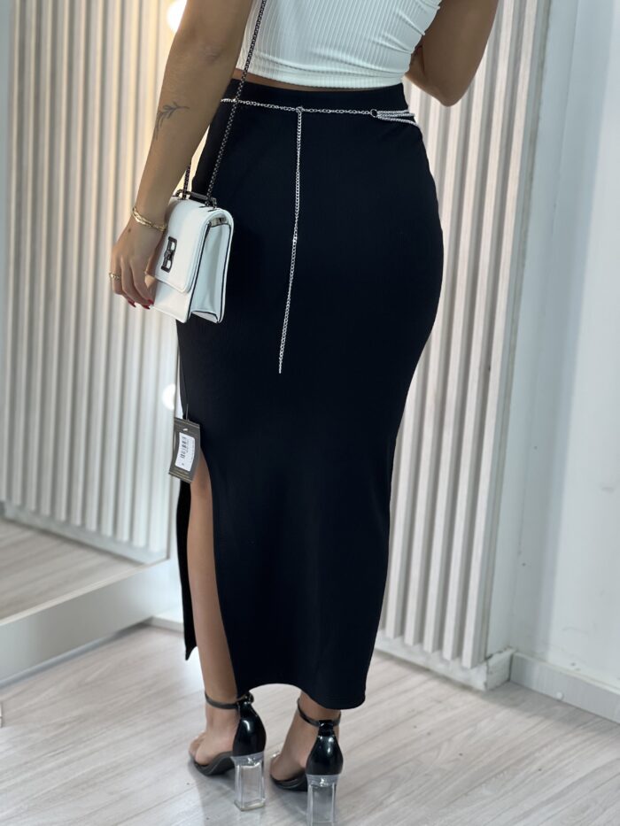 saia midi petra preto saia midi petra preto