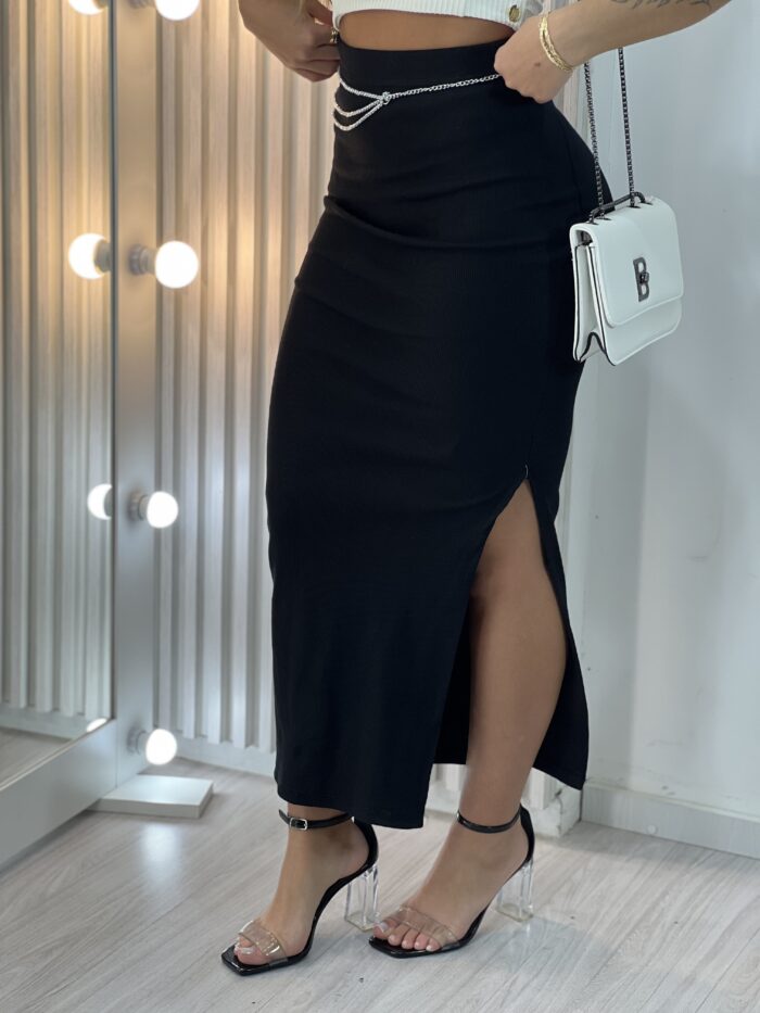 saia midi petra preto saia midi petra preto