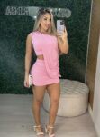 vestido curto carmela rosa