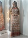 vestido longo lorena terracota