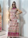 vestido longo lorena rosa