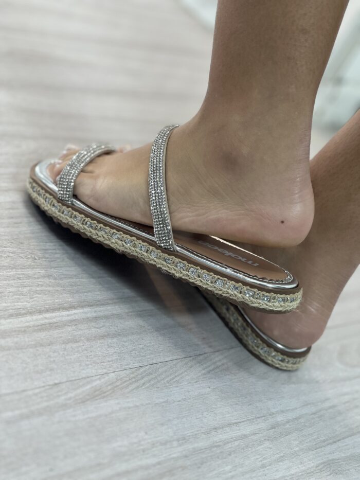 rasteira brilho palha prata moleca 5413 1326 rasteira brilho palha prata moleca 5413 1326