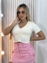 saia cargo com short lory rosa