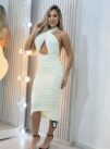 vestido midi larissa off white
