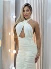 vestido midi larissa off white