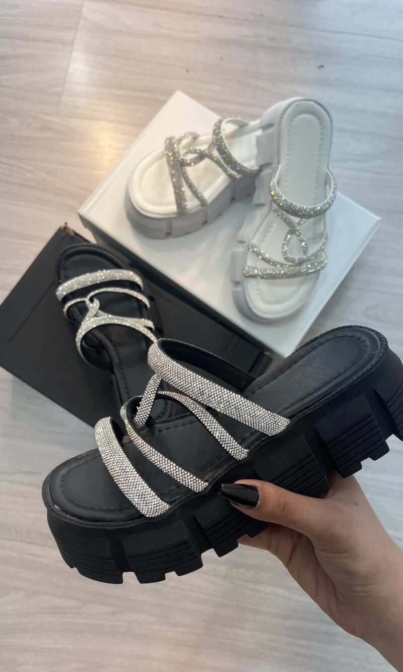 tamanco brilhos preto 7020