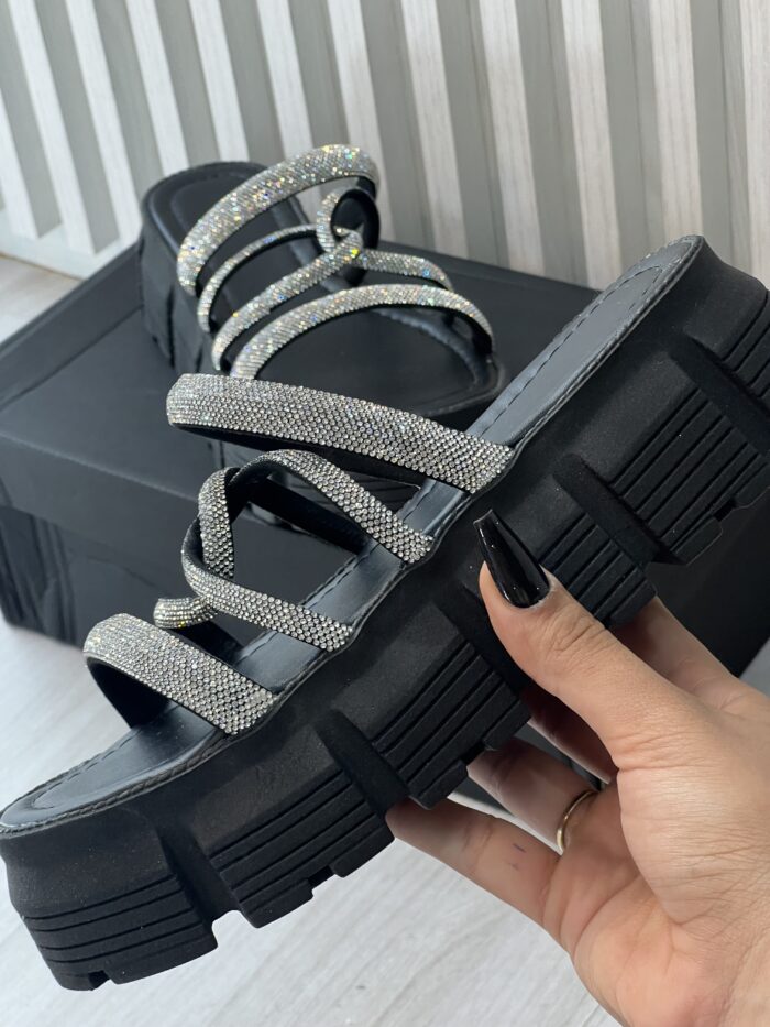 tamanco brilhos preto 7020 tamanco brilhos preto 7020