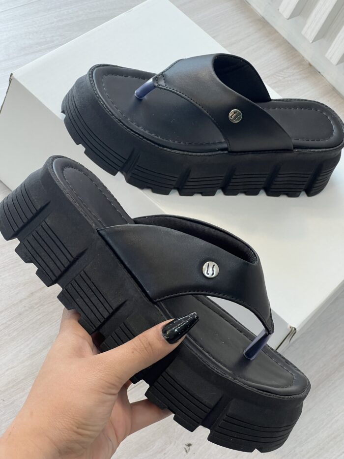 tamanco chinelo tendÊncia preto 6020