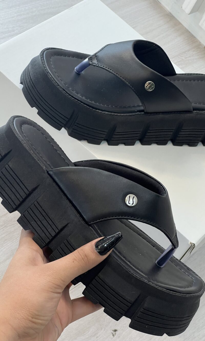tamanco chinelo tendÊncia preto 6020