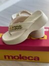 chinelo tamanco napa pele off white moleca 5503 117