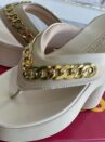 chinelo tamanco napa pele off white moleca 5503 117