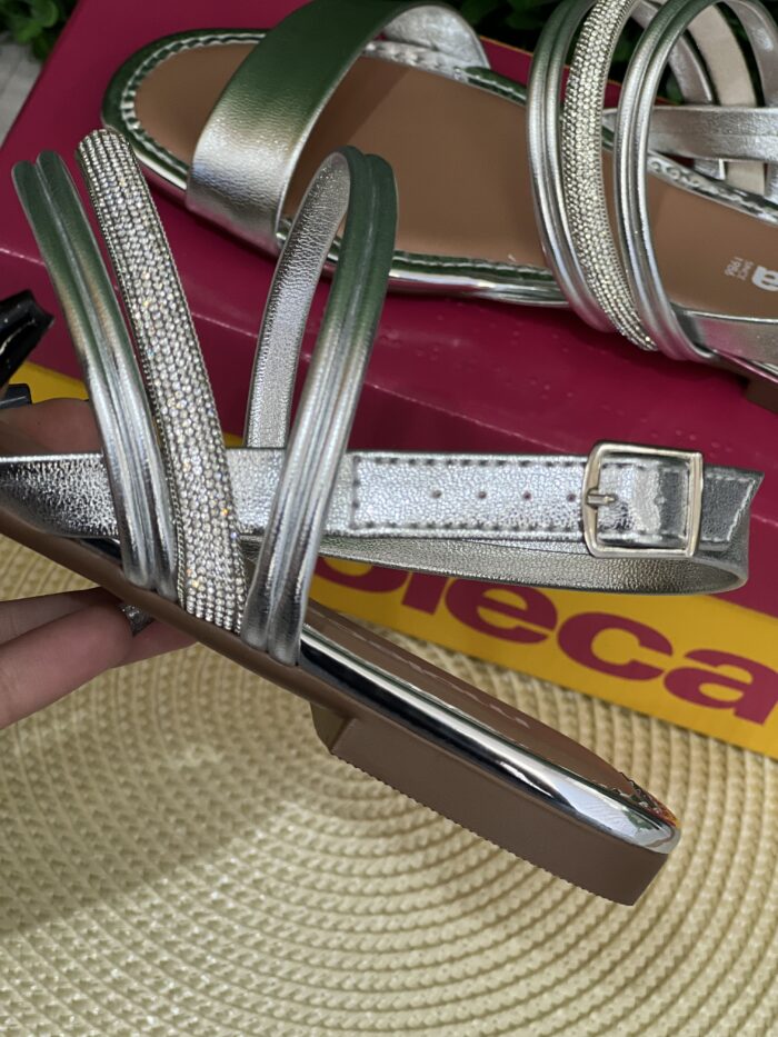 rasteira brilho italia prata moleca 5435 554 rasteira brilho italia prata moleca 5435 554