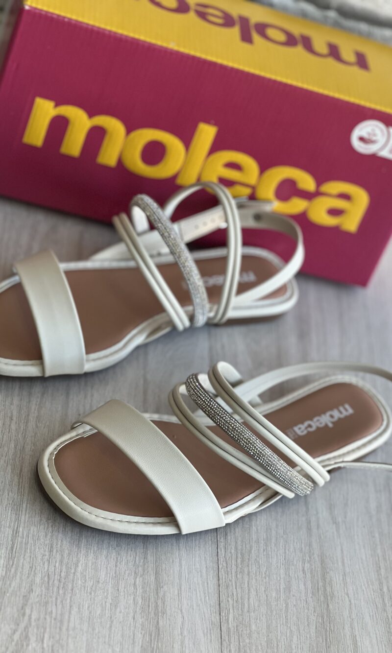 rasteira brilho italia off white moleca 5435 554