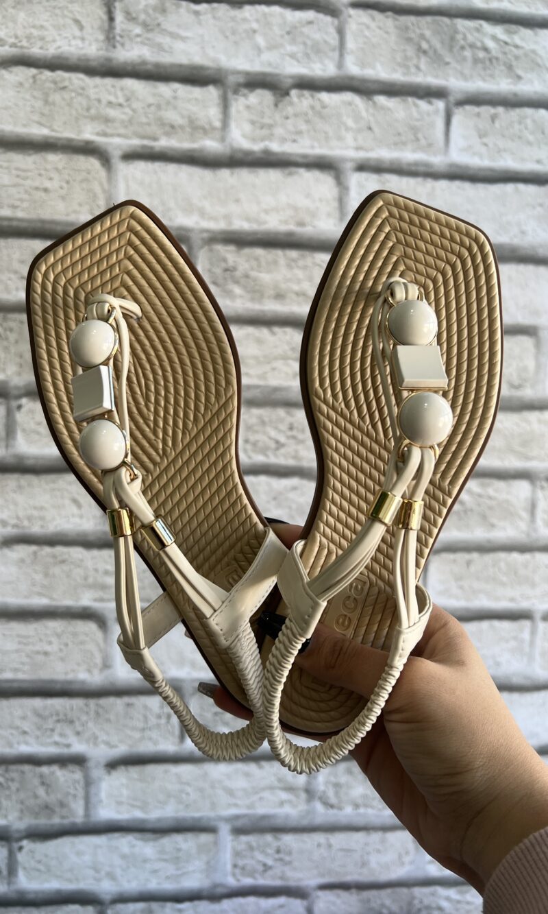 rasteira gaspea atenas off white moleca 5558 106